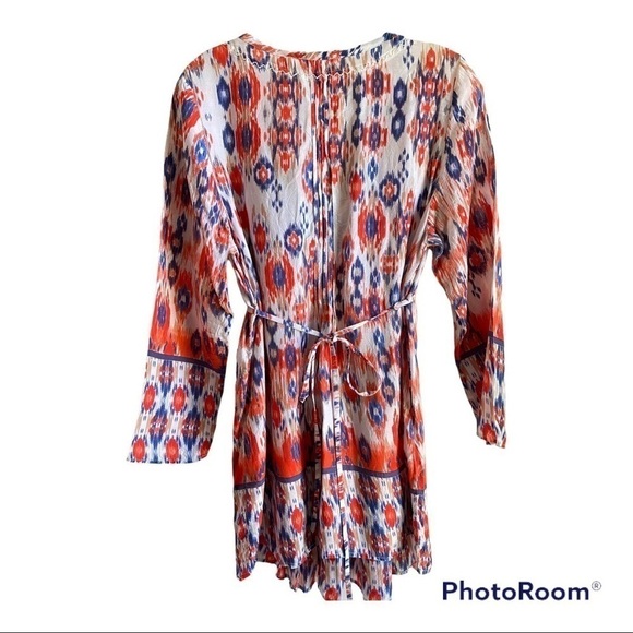 BEACH Lunch Lounge For A Pea In The Pod Tribal Print Maternity Top Size Large - Picture 2 of 10